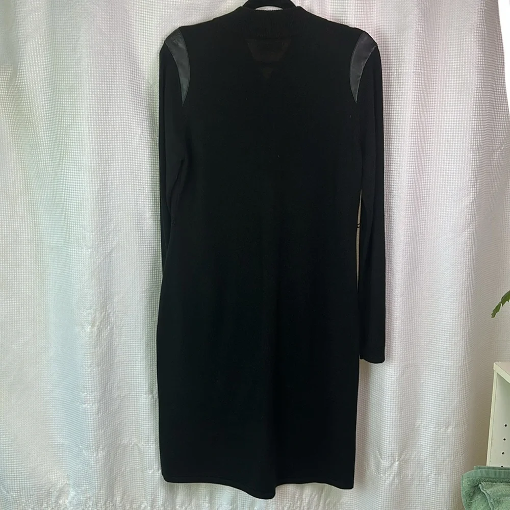 Calvin Klein Black Knit Dress with Gold Zipper, Size XL - Picture 12 of 14